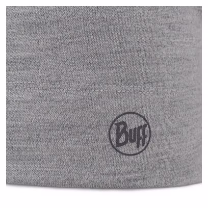 Gorro Buff de lana merina de grosor medio, color gris jaspeado 