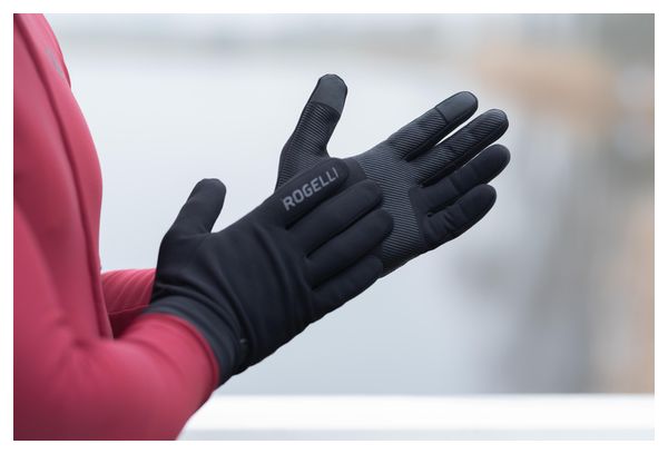 Gants de vélo Hiver -  Hommes Femmes - Noir - Rogelli Essential Thermal