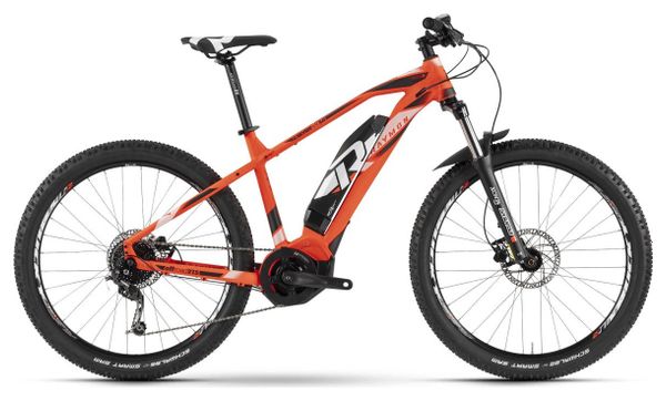 VTT Electrique Semi Rigide Raymon E Sevenray 5.0 27.5 Plus Shimano Deore 9V Orange 2019 Alltricks