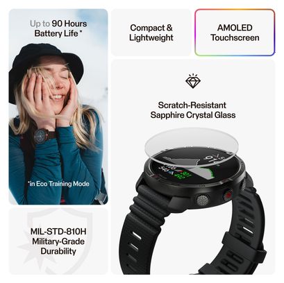Polar Grit X2 GPS Horloge Zwart Nacht