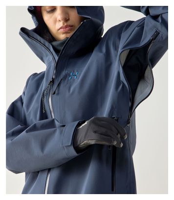 Haglöfs Women's Front Proof II Waterdichte Hooded Jacket Blauw