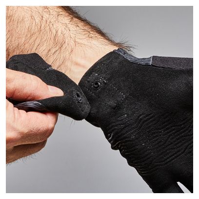 Pair of Rockrider Race Grip Gloves Black