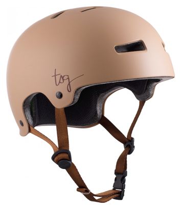 Casco de bolos TSG Evolution para mujer en color sólido satinado beige desierto