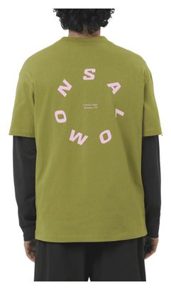 Camiseta Salomon Round Logo Graphic Verde Hombre