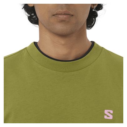 Camiseta Salomon Round Logo Graphic Verde Hombre