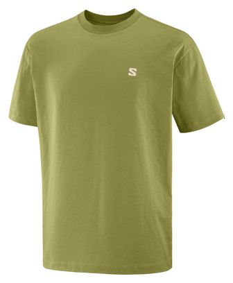 Camiseta Salomon Round Logo Graphic Verde Hombre