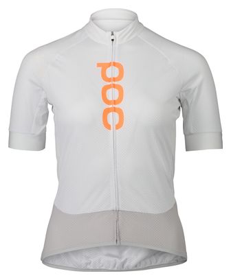 Poc Essential Road Logo Women's Short Sleeve Jersey White/Light Grey