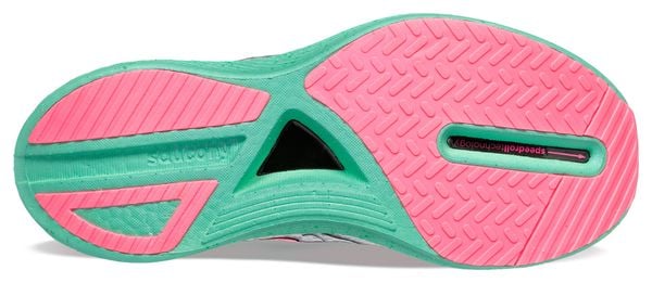 Zapatillas de running Saucony Endorphin Pro 3 para mujer Blanco Verde Rosa