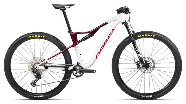 Orbea Oiz H30 Full Suspension MTB Shimano Deore 12S 29'' White Chic Shadow Coral Red 2023