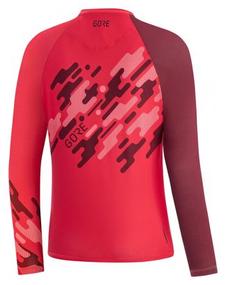 Maillot manches longues GORE C5 Femme Trail hibiscus Rose/chestnut Rouge