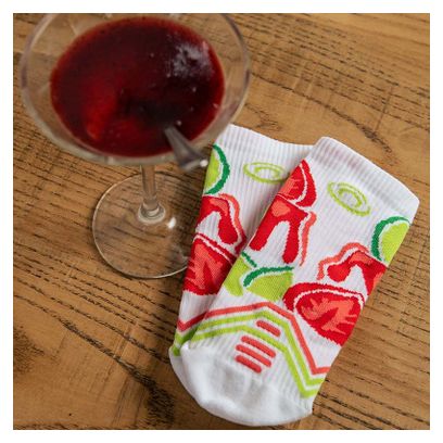 Chaussettes de Trail BV Sport Collection ''Nutrisocks'' Panna Cotta Blanc/Rouge