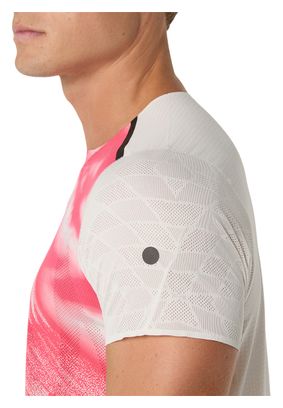 Asics Fujitrail Elite Graphic Trail-T-shirt, wit/rood, heren