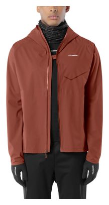 Giacca impermeabile Salomon Bonatti Waterproof marrone da uomo