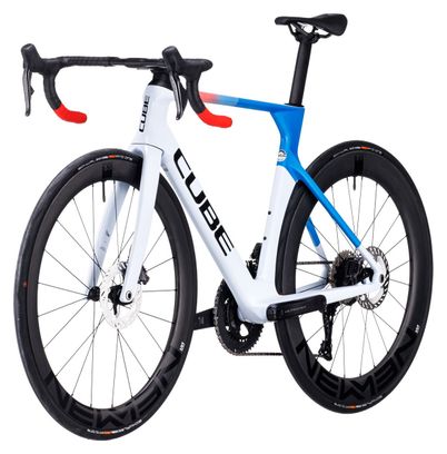 Vélo de Route Cube Litening Aero C:68X Race Shimano Ultegra Di2 12V 700 mm Gris Bleu Rouge Teamline 2024