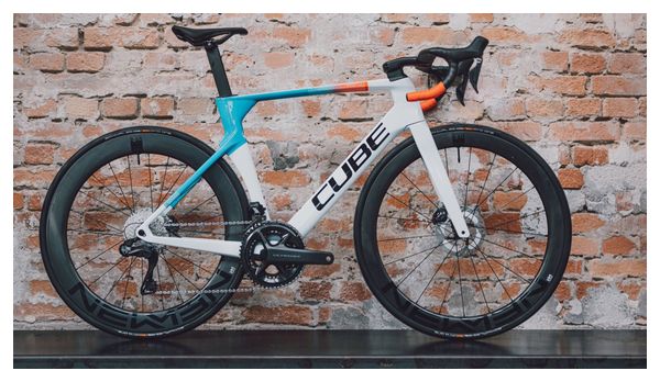 Cube Litening Aero C:68X Bicicleta de carretera de carreras Shimano Ultegra Di2 12S 700 mm Teamline Gris Azul Rojo 2024