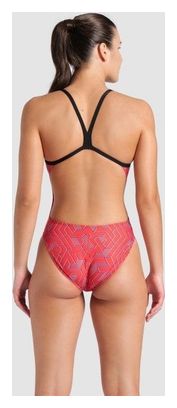 Maillot de bain Arena Escape Dos Challenge Rouge/Noir Femme