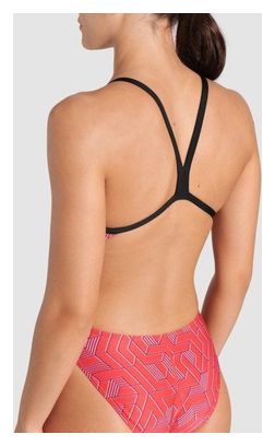 Maillot de bain Arena Escape Dos Challenge Rouge/Noir Femme