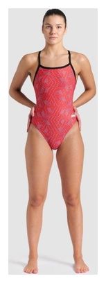 Maillot de bain Arena Escape Dos Challenge Rouge/Noir Femme