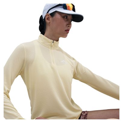 Haut 1/4 zip Nike Trail Jaune Femme