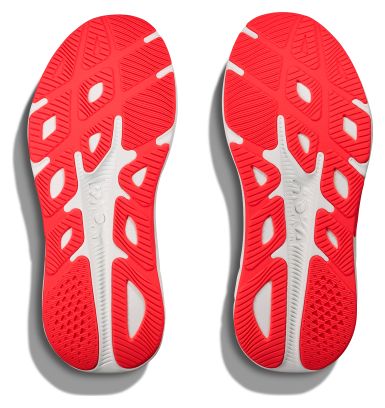 Hoka Rincon 4 Running Shoes White/Red Kids