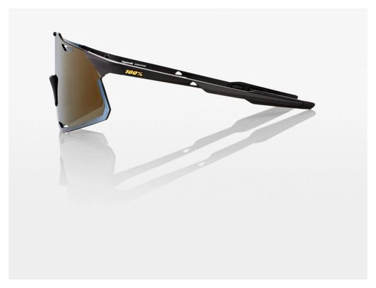 Gafas 100% - Hypercraft - Negro mate - Lentes doradas de espejo