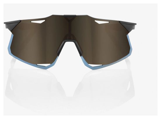 Gafas 100% - Hypercraft - Negro mate - Lentes doradas de espejo