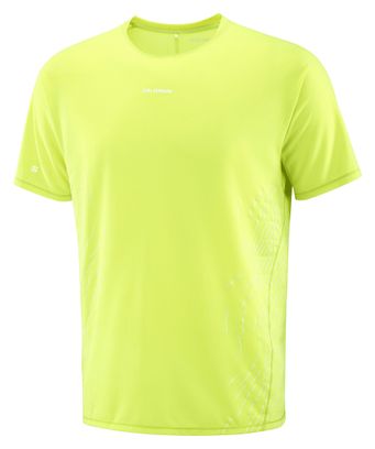Camiseta de manga corta Salomon Sense Aero Graphic verde para hombre