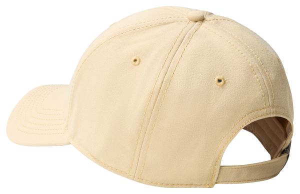 【THE NOTRH FACE】 LOGO BALL CAP WASHED‐BEIGE The North Face Beige Baseball Cap With Tonal Logo Embroidery