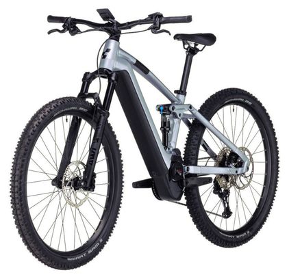 VTT Électrique Tout-Suspendu Cube Stereo Hybrid 120 Race 750 Shimano Deore XT 12V 750 Wh 27.5'' Argent Polar 2024