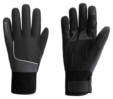 Gants de vélo Hiver -  Hommes Femmes - Noir - Rogelli Essential HI VIS