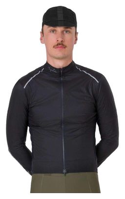 Men's Rapha Brevet Element Windbreaker Jacket Black/Gray