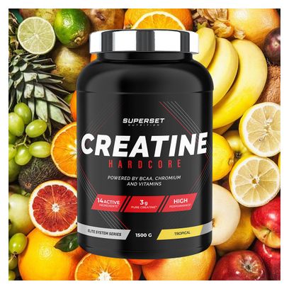 Creatine Hardcore (1 5kg) - Superset Nutrition - Tropical -  Créatines