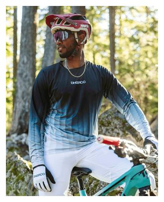 Heren Dharco Race Midnight Prism Blue Lange Mouw Jersey