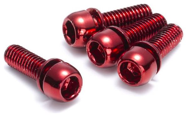 REVERSE Disc Brake Bolt Set x4 Red