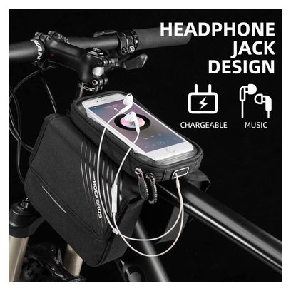 Sacoche de cadre étanche pour téléphone avec écran tactile