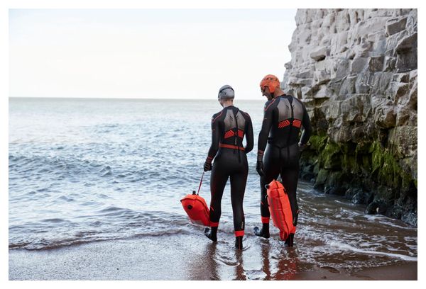 Zone3 Aspire Men's Thermal Neoprene Wetsuit - Black/Orange/Gray