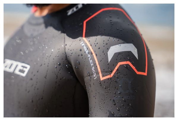 Zone3 Aspire Men's Thermal Neoprene Wetsuit - Black/Orange/Gray