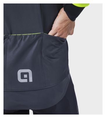 Alé Gradient Long Sleeve Jacket Black/Fluorescent Yellow