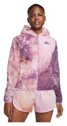 Veste coupe vent deperlant Femme Nike Dri Fit Trail Repel Rose Violet Alltricks