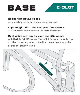 Wolf Tooth B-RAD Base a 2 slot nera