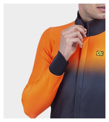 Alé Gradient Long Sleeve Jacket Black/Orange Fluo