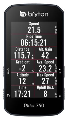 Gereviseerd product - BRYTON Rider 750T GPS Computer + Cardio Gordel/Cadanssensor/Snelheidssensor