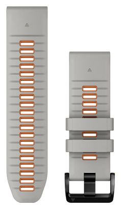 Garmin QuickFit 26 mm Silicone Wristband Fog Grey Ember Orange