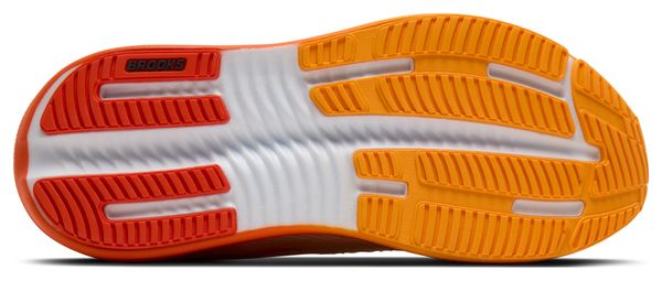 Brooks Ghost Max 4 Running Shoes, White/Orange, Men's