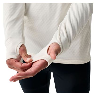 Maglia termica da uomo Brooks Momentum con mezza cerniera, bianca