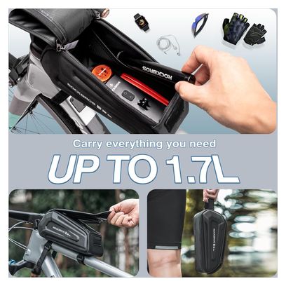 Sacoche de guidon EVA pour vélo - 1 7 L