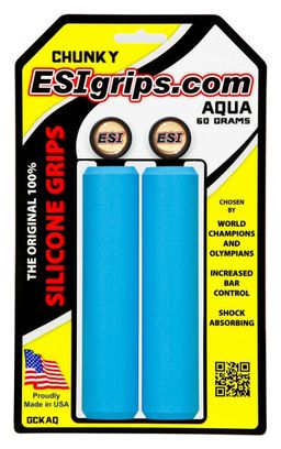 Puños de silicona ESI Chunky 32mm - Aqua