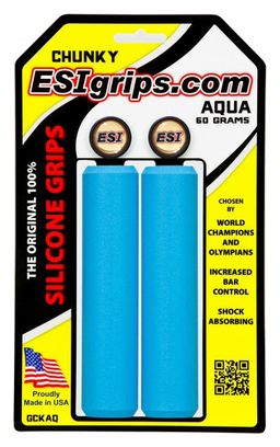 ESI Chunky 32mm Silicone Grips - Aqua