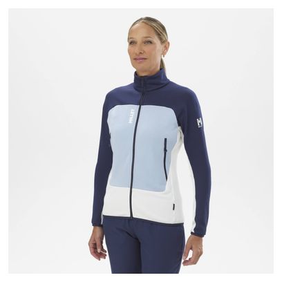 Women's Millet Fusion Grid Fleece Blue/White