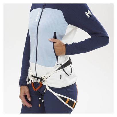 Women's Millet Fusion Grid Fleece Blue/White